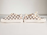 Valentino Beatrice Leather Platform Sneakers Size 7 Sd0926lzxde
