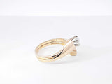 0.50 Cttw Diamond & 14k Yellow Gold Bypass Ring 4.6 Grams Size 6 Fw0926wrxdu