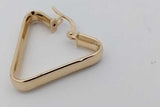 18k Yellow Gold Triangle Hoop Earrings 1.6 Grams Eb0926lorsa