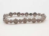 5.35 Cttw Diamonds 14k White Gold 13.5g Flower Tennis Bracelet 6 In Do0525lxzxde