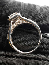 0.56 Cttw Diamond & 10k White Gold Engagement Ring 3.6 Grams Size 5.25 Fw0526ozxdu