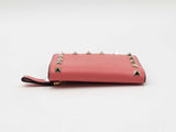 Valentino Garavani Rockstud Compact Bifold Wallet In Pink Leather Fw0926lcrdu