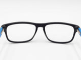 Prada Matte Black & Blue Full Rim Square Acetate Eyeglasses Fw0226lxzdu
