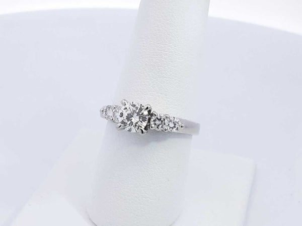1.11 Cttw Diamond & Platinum Solitaire Ring 6.4 Grams Size 7.75 Fw0425lozxdu