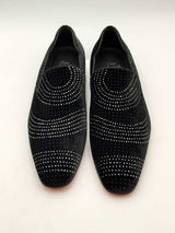 Christian Louboutin Dandy Chick Black Velvet Loafers Size 44.5 Eb0325oxzsa