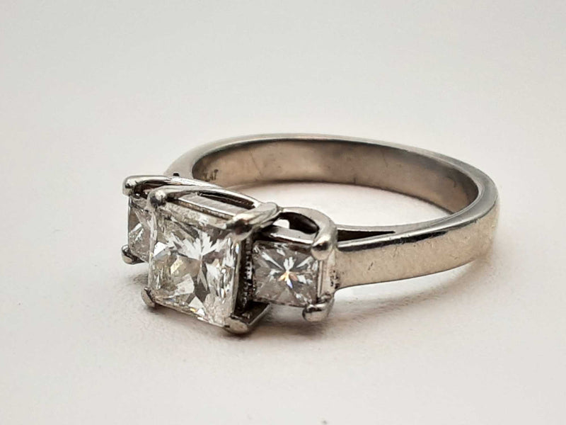 Approx 1.4 Ctw Diamonds 0.90 Platinum 7.6g Ring Size 6.75 Do1224oxzde