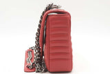 Prada Diagramme Quilted Red Leather Shoulder Bag Eb0125rxzsa