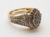 1.14 Cttw Lab Grown Diamonds 10k Yg 4.7g 2 Ring Set Size 5.75 Do1125oxzde