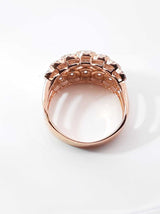 1.14 Cttw Diamond & 14k Rose Gold Multi Halo Ring 7.7 Grams Size 10 Fw0726erxdu