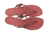 Hermès Island Chaine D'ancre Sandals In Rouge H Tpu Rubber Size 8.5 Fw1026ozxdu