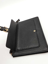 Michael Kors Cooper Black Leather Wristlet Eb0226lede