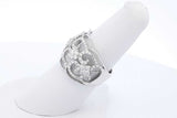 18k White Gold Lace Filigree Openwork Diamond Ring 7.9 Grams Size 7 Eb0526exzde
