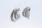 0.54cttw Diamond Omega Back Earrings 18k White Gold Earrings 10.9g Eb0526sxzde