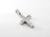 1.25 Cttw Princess-cut Diamond Cross Pendant In 18k White Gold 3.5 Grams Fw0626czxdu