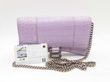 Balenciaga Shiny Calfskin Embossed Hourglass Chain Bag Lilac Sd0525pzxsa