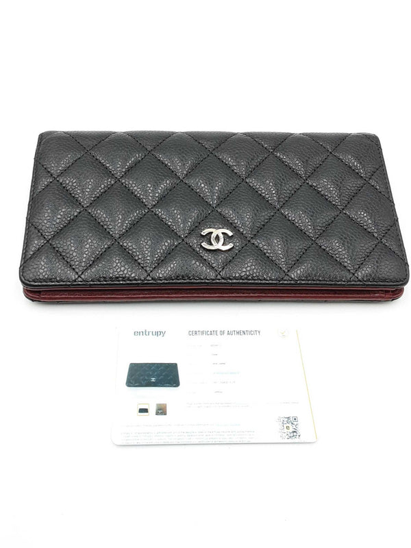 Chanel Quilted Caviar Yen Wallet Eb0125rxzdu