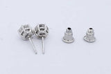0.66cttw Diamond Stud Earrings In 18k White Gold 1 Gram Eb0726worde
