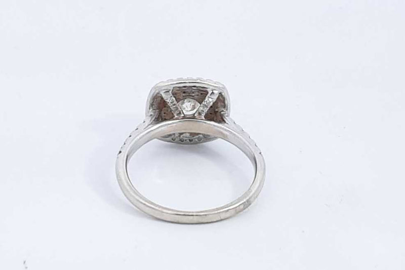 Approx. 0.72ctw Diamond Ring In 14k White Gold 3.8 Grams Size 6 Eb0824ixzsa