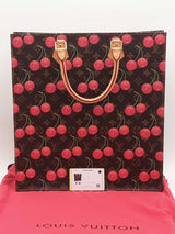 Louis Vuitton Cerises Sac Plat Takashi Murakami Brown Handbag Aa0326ezxsa