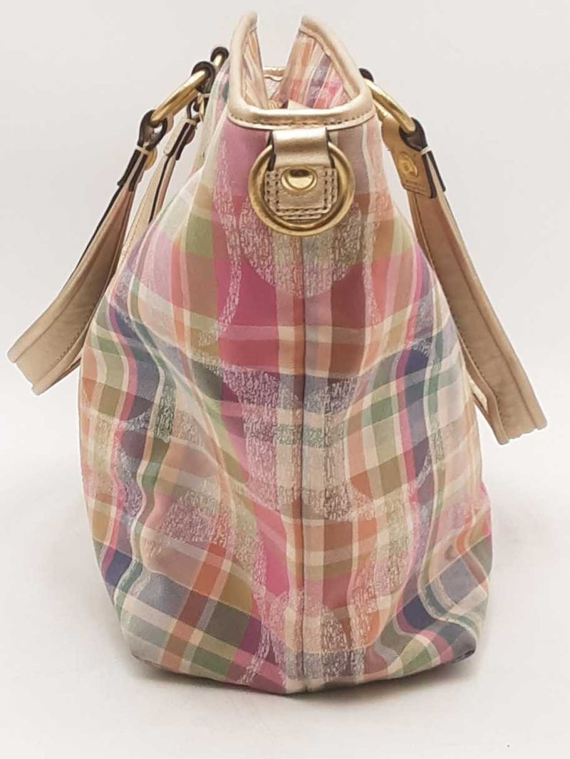 Coach Poppy Plaid Handbag Aa0725izsa