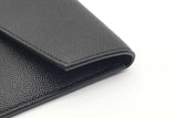 Yves Saint Laurent Uptown Black Leather Envelope Clutch Pouch Eb0726wrxde