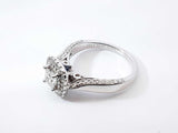 0.93 Cttw Princess Cut Diamond & 14k White Gold Double Halo Ring 4.3 Grams Size 6.5 Fw0626pzxdu