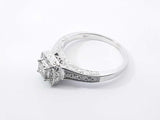 0.26 Cttw Diamond & 14k White Gold Quad Halo Ring 3.8 Grams Size 6 Fw0926ocrdu