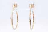 Lana Jewelery 14k Yellow Gold Hoop Earrings With Diamonds 2.4 Grams Eb0924exsa