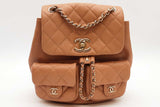 Chanel Dark Beige Quilted Caviar Duma Backpack Eb1026orxzde