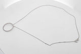 14k White Gold Diamond Circle Pendant Necklace 2.7 Grams 16 Inch Eb0626lorsa