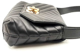 Dolce & Gabbana Logo Quilted Black Leather Shoulder Bag Eb0225pxzsa