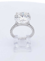 8.65 Cttw Lab Grown Diamond & 18k White Gold Ring 5.9 Gram Size 6.5 Fw0524wcrxdu