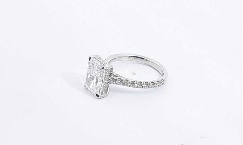 Lab Grown Center Diamond 3.93ctw Ring In Platinum 6.56g Size 7.5 Eb0523lexxzsa