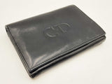 Christian Dior Black Leather Wallet Fw0225lrxdu