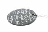 Tiffany & Co. Notes Black Disc Pendant Necklace 8.6 Grams 17 Inch Eb0926lxzsa