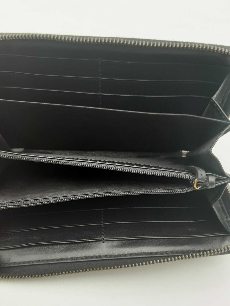 Gucci Gg Marmont Zip Around Black Wallet Sd0825ozxsa