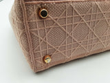 Christian Dior Lady D-lite Medium Tote Pink Handbag Aa0626szxsa