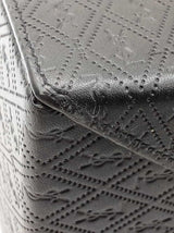 Yves Saint Laurent Take-away Top Handle Bag In Black Monogram-embossed Leather Fw026rzxdu