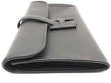 Hermes Jige Elan 29cm Black Box Calf Leather Clutch Do0526ixzde