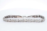 Approx. 4.8ctw Diamond Bracelet In 14k White Gold 17 Grams 8.5 Inch Eb1224prxdu