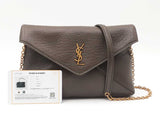 Yves Saint Laurent Cassandre Pouch Shoulder Bag In Grained Lambskin Fw0926wrxdu