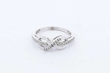 10k White Gold Diamond Infinity Wrapped Ring 2.7 Grams Size 6 Eb1025loxde