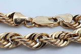 10k Yellow Gold Hollow Rope Chain Necklace 14.4 Grams 22 Inch Eb0426lxxzde