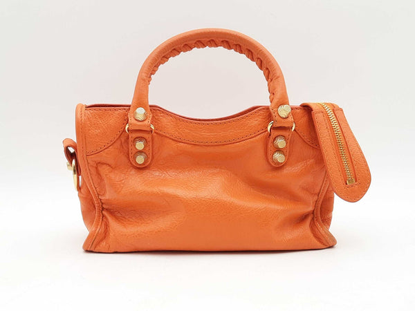 Balenciaga Tangerine Agneau Mini City Handbag Sd0925wzxsa
