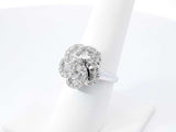 2.0 Cttw Diamond & 18k White Gold Floral Statement Ring 6 Grams Size 7 Fw00426prxdu