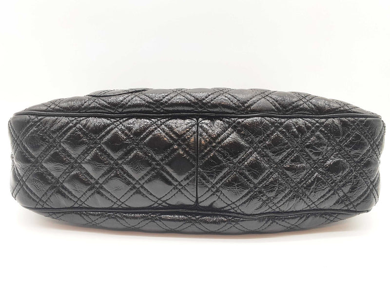 Marc Jacobs Ursula Black Quilted Patent Leather Hobo Bag Do0925rxde