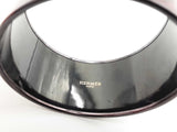 Hermes Ruban De Cheval Red Black Enamel Bangle Bracelet 7.5 In Do1225wrxde