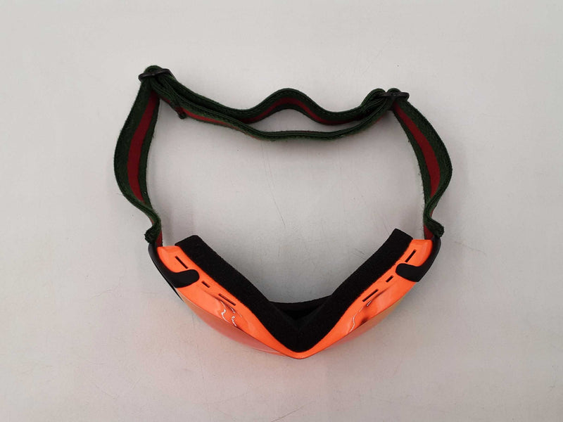 Gucci Web Fluorescent Orange Ski Goggles With Red Spectra Lens Fw0625llrdu