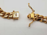 0.925 Silver Gold Plated 99.0g Solid Cuban Link Chain 24 In Do0224oxzde