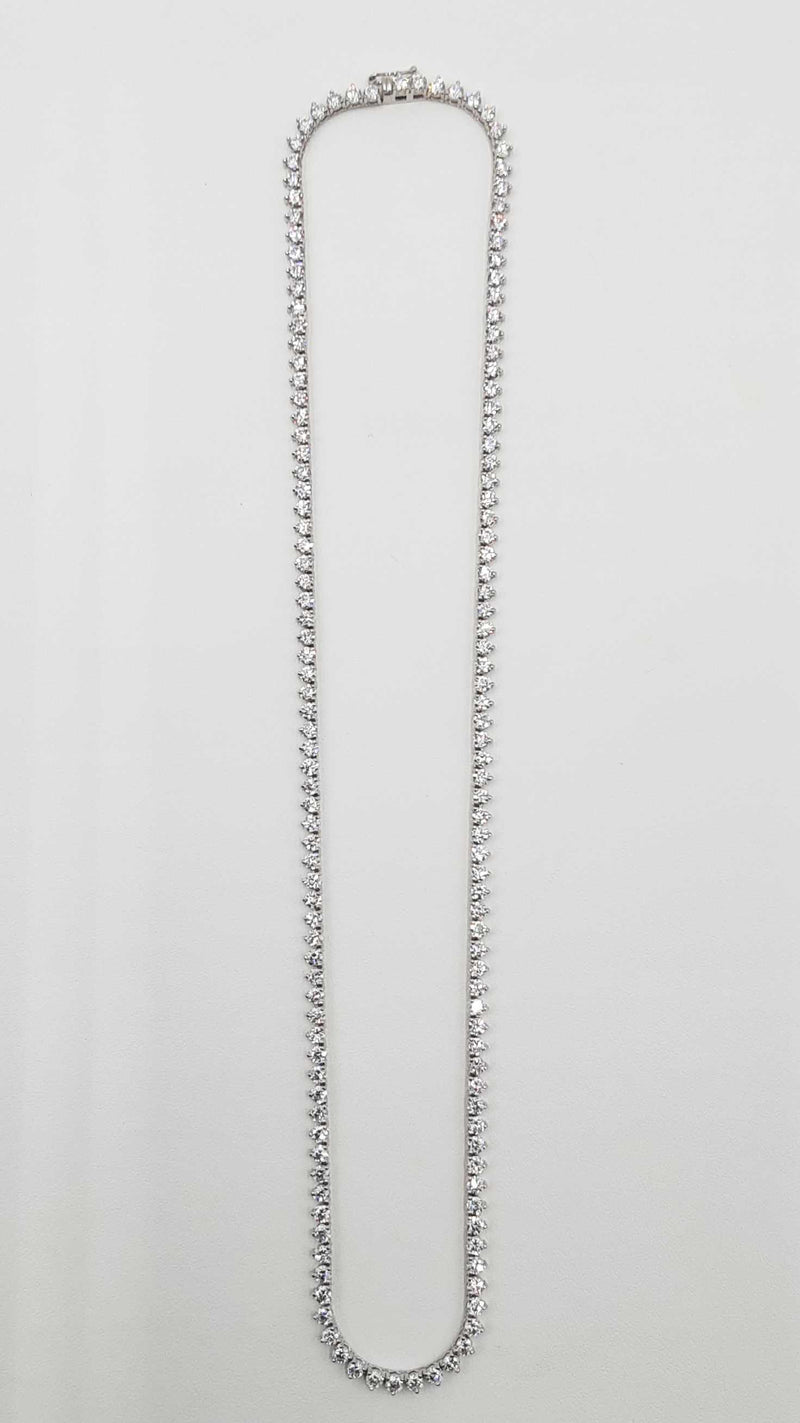 16.15 Cttw Lab-grown Diamond & 14k Gold Tennis Necklace 20.4g 20 In Fw0725werzdu